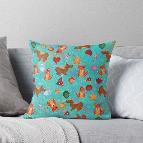 Item preview, Woodland Party Friends - Fox and Capybara Watercolor designed and sold by miauruna.