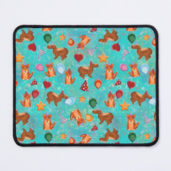 Item preview, Woodland Party Friends - Fox and Capybara Watercolor designed and sold by miauruna.
