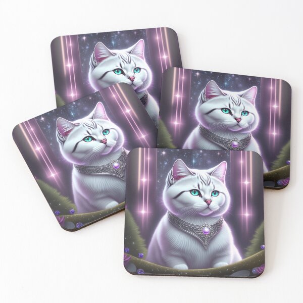 Item preview, Enchanting White British Shorthair Kitty designed and sold by Nocturne  Paws.
