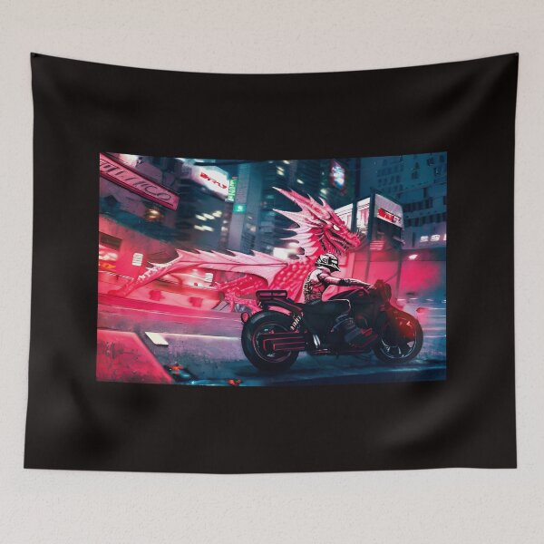 Item preview, Red dragon motorcyclist designed and sold by MarcoSc11.