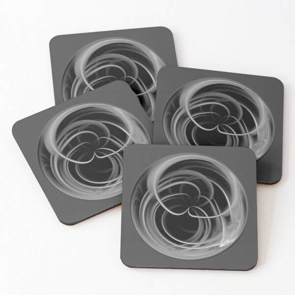 Item preview, Black and white fractal lines design designed and sold by KRFNatureGifts.
