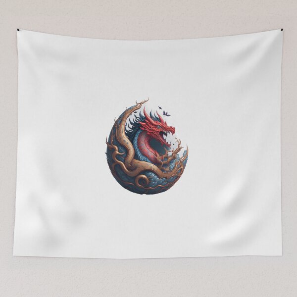 Item preview,  Reborn Dragon, Fantasy Art, Blue&Red Dragon designed and sold by Skyluxdesign.