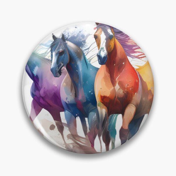Item preview, Multicolor painting horse galloping designed and sold by Beaglekawaii.