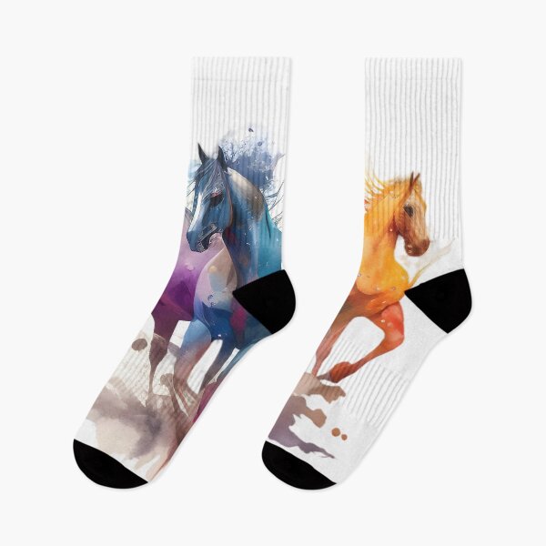 Item preview, Multicolor painting horse galloping designed and sold by Beaglekawaii.