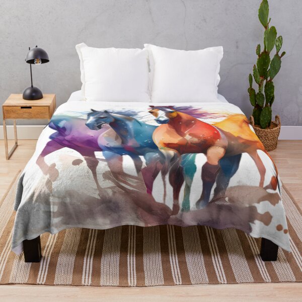 Item preview, Multicolor painting horse galloping designed and sold by Beaglekawaii.