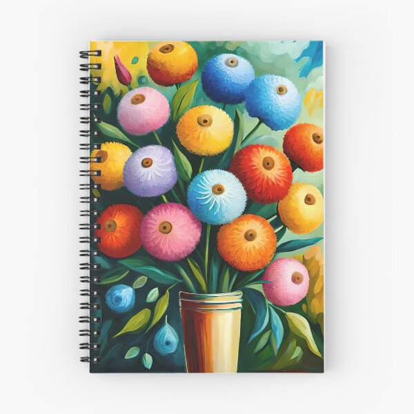 Item preview, Colorful surreal oil painting flower bouquet designed and sold by RK - Shop.