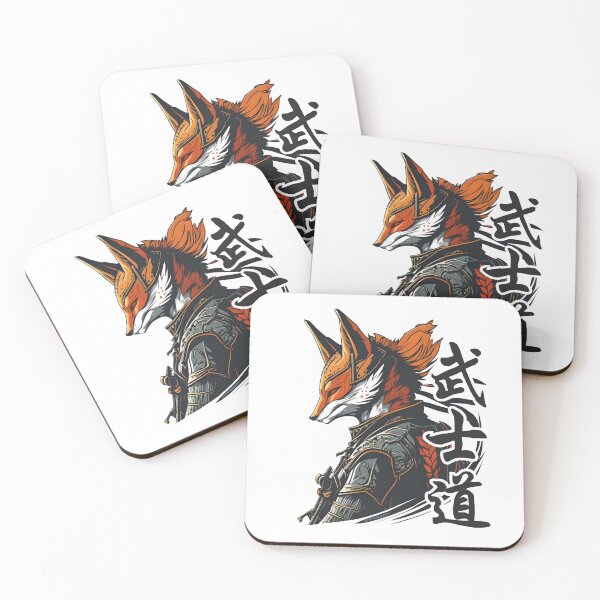 Item preview, Samurai fox Japanese art designed and sold by Abstraktz.