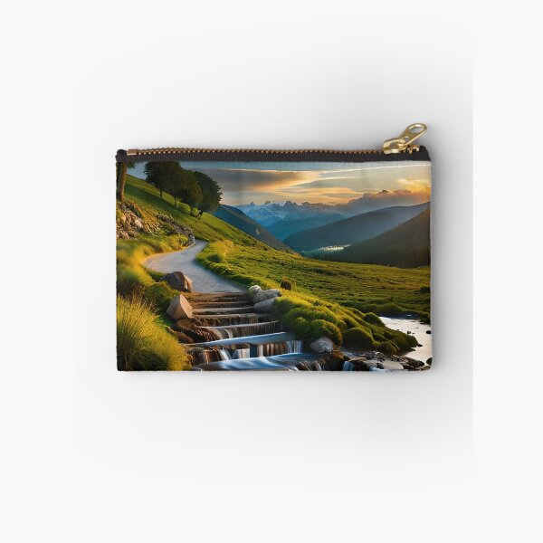 Item preview, Sunset green waterfall highland landscape designed and sold by RK - Shop.