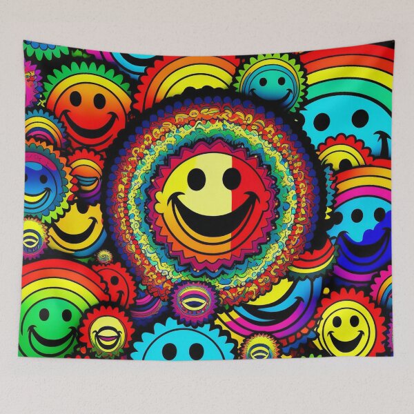 Item preview, "Psychedelic Smiles: Trippy and Colorful Smiley Face Designs for the Free Spirit designed and sold by James Vernon.