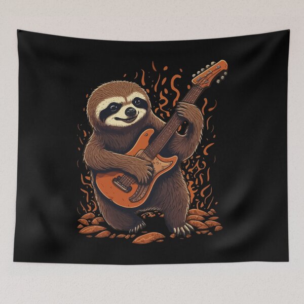 Item preview, Sloth Play Guitar designed and sold by Africanob.
