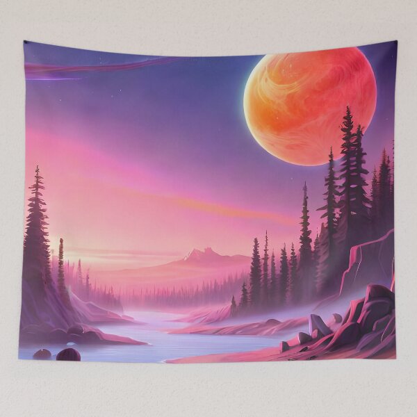 Item preview, Surreal pink alien world designed and sold by RK - Shop.