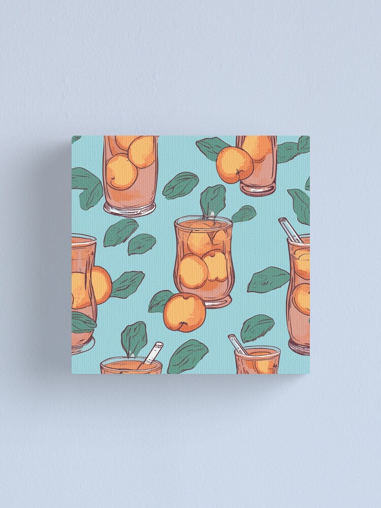 Peach Tea - Green Canvas
