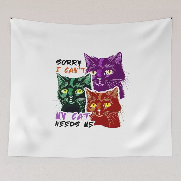 Item preview, Sorry I Can't My Cat Needs Me designed and sold by Lychee Design.