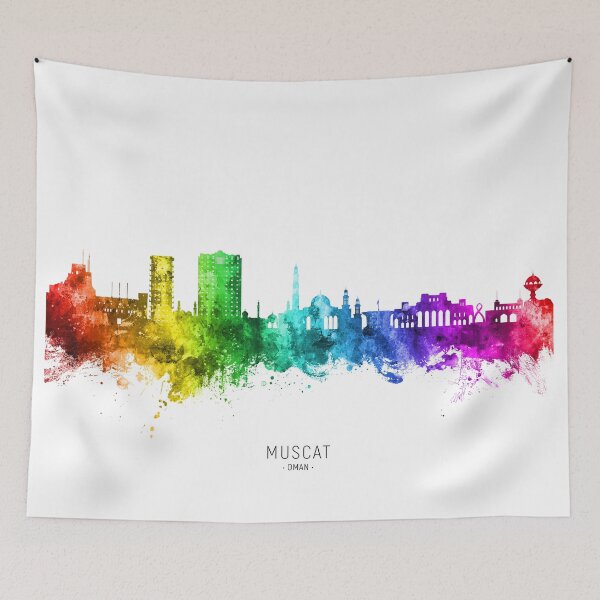 Item preview, Muscat Oman Skyline designed and sold by ArtPrints.
