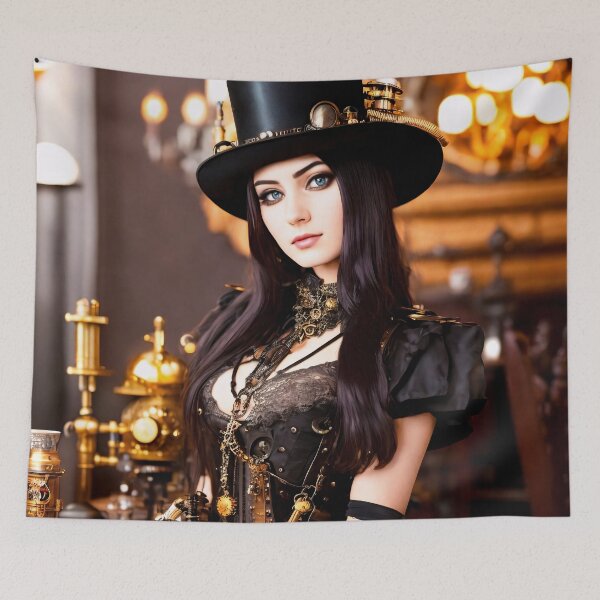 Item preview,     Steampunk Portraits: Detailed images of girls in steampunk outfits designed and sold by ArtCreator2023.