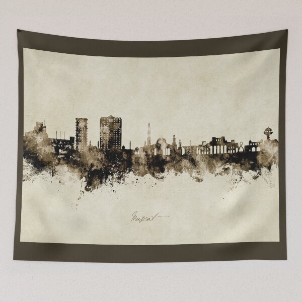 Item preview, Muscat Oman Skyline designed and sold by ArtPrints.