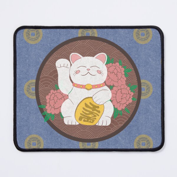 Item preview, Lucky Cat on Blue designed and sold by BuBuchi.