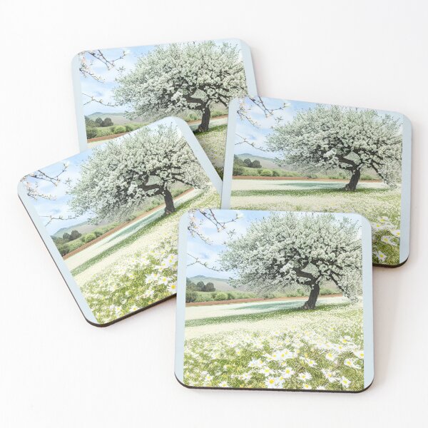 Item preview, Almond tree in daisies field by CallisC Arts  designed and sold by CallisC-Arts.