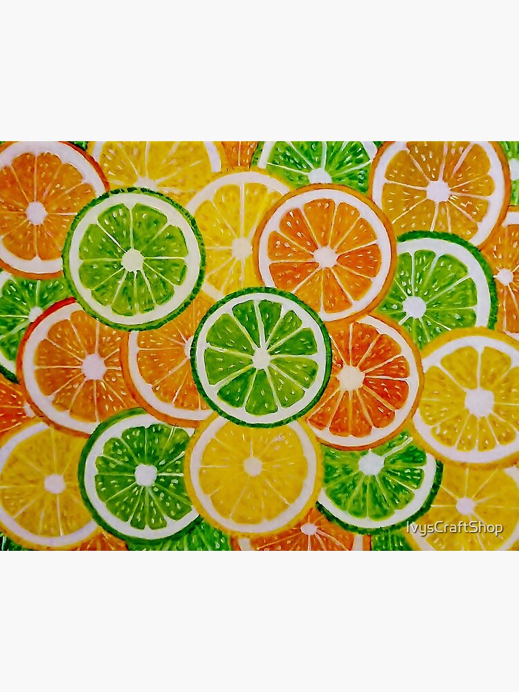 Oranges Lemons And Limes Art Board Print By Ivyscraftshop Redbubble