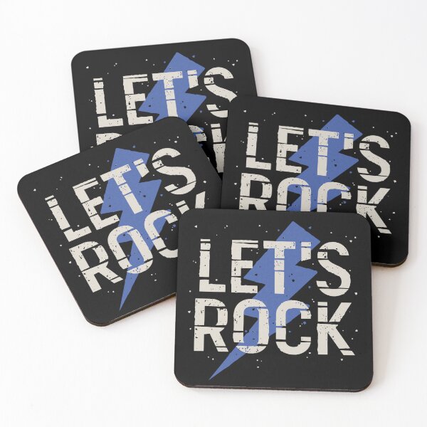 Item preview, 'LET'S ROCK' Rock Music Lover Typographic Design designed and sold by deepakrode7.