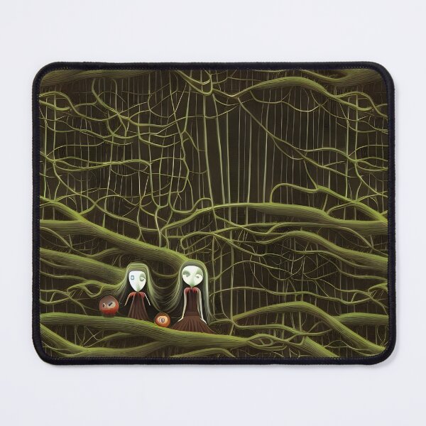 Item preview, Forest Creatures in Root Maze – Figures with Lanterns in the Jungle designed and sold by worldofwhisper.