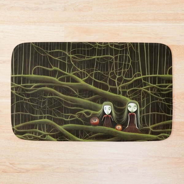 Item preview, Forest Creatures in Root Maze – Figures with Lanterns in the Jungle designed and sold by worldofwhisper.