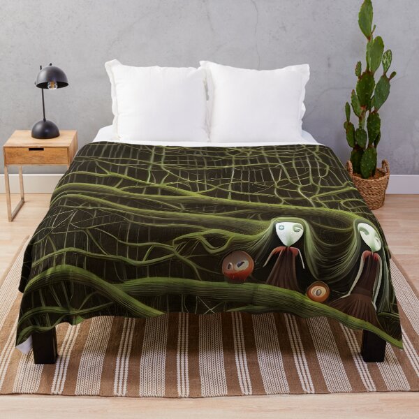 Item preview, Forest Creatures in Root Maze – Figures with Lanterns in the Jungle designed and sold by worldofwhisper.