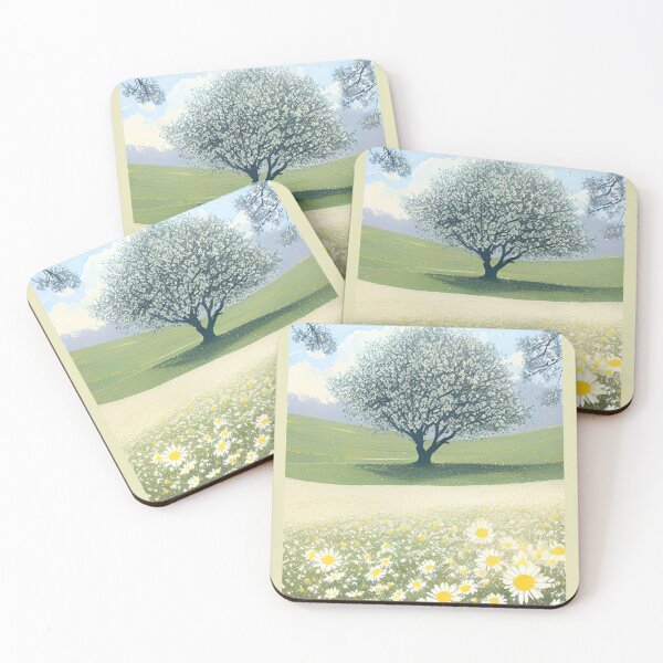 Item preview, Almond tree in daisies field by CallisC Arts  designed and sold by CallisC-Arts.