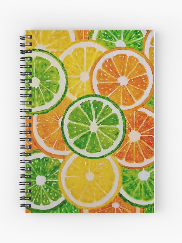 Oranges Lemons And Limes Spiral Notebook By Ivyscraftshop Redbubble