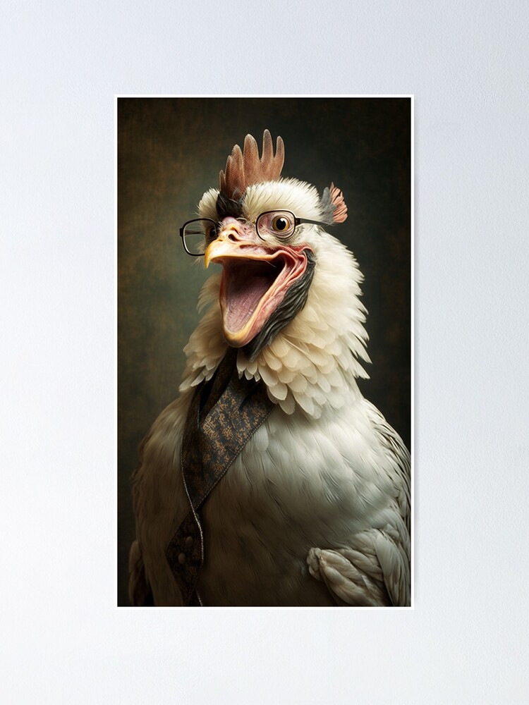 Poster for Sale avec l'œuvre « Poussin qui rit » de l'artiste