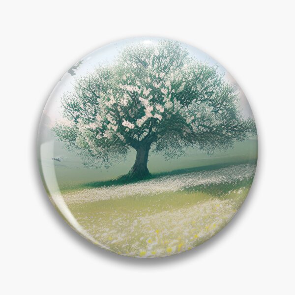 Item preview, Almond tree in daisies field by CallisC Arts  designed and sold by CallisC-Arts.