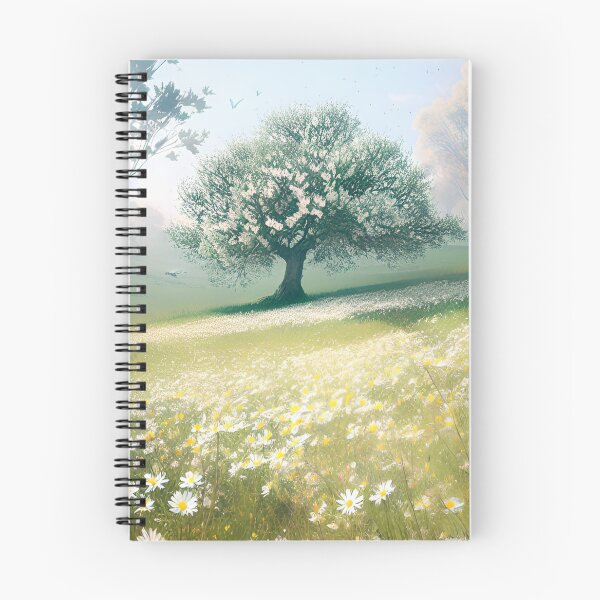 Item preview, Almond tree in daisies field by CallisC Arts  designed and sold by CallisC-Arts.