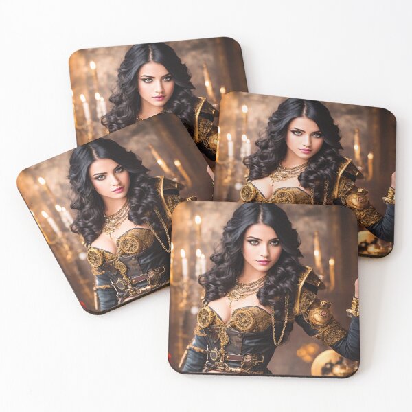 Item preview, A homage to steampunk: portraits of beautiful girls designed and sold by ArtCreator2023.