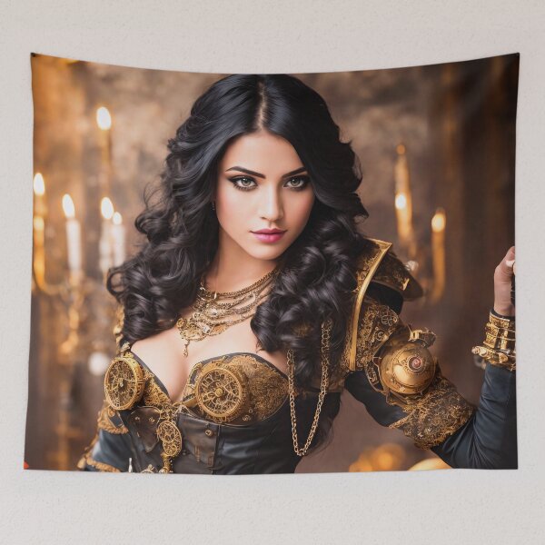 Item preview, A homage to steampunk: portraits of beautiful girls designed and sold by ArtCreator2023.