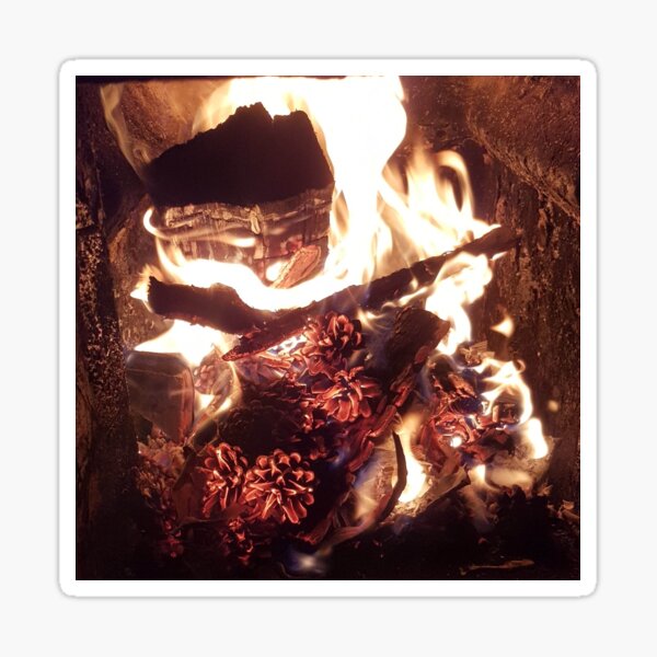 Item preview, Flaming cones on a wooden pile designed and sold by BioranFactory.