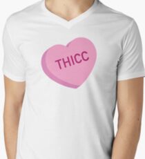 Thicc Candy Heart V-Neck T-Shirt