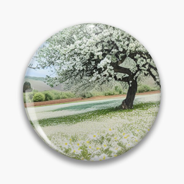 Item preview, Almond tree in daisies field by CallisC Arts  designed and sold by CallisC-Arts.