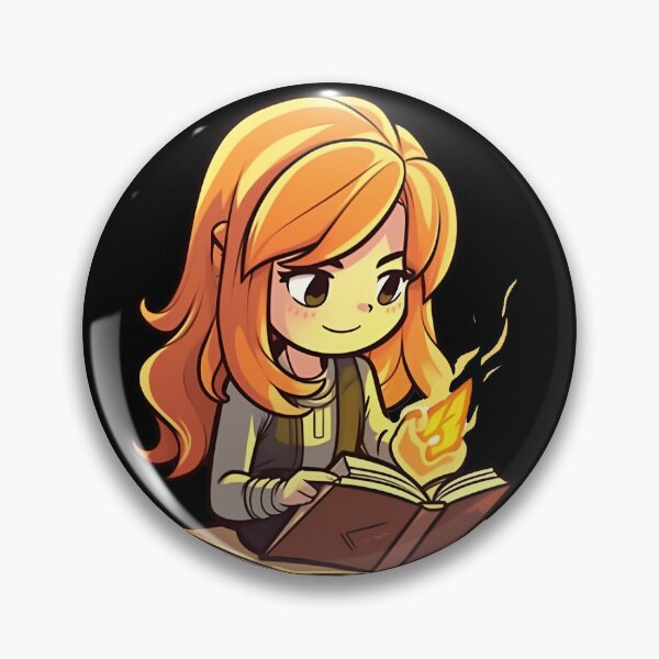 Item preview, Girl Reading a Fire Magic Book designed and sold by RandomForestBot.