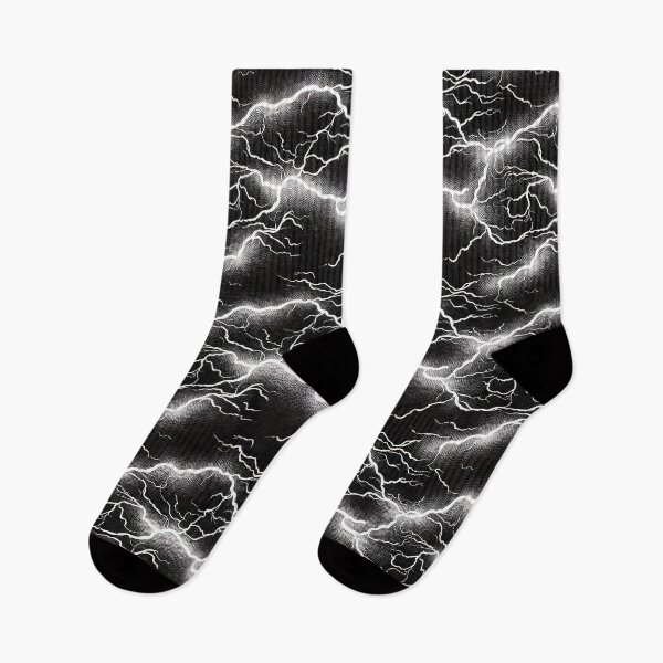 Item preview, Black and White Lightning Pattern designed and sold by Pattrnz.