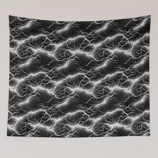 Item preview, Black and White Lightning Pattern designed and sold by Pattrnz.