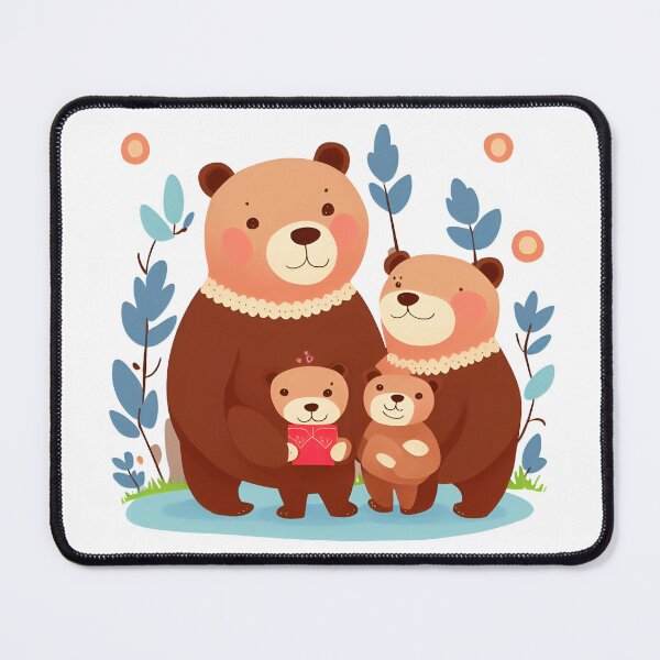 Item preview, Bear Mom and Bear Dad watching over their adorable cubs designed and sold by Grafic Panda.