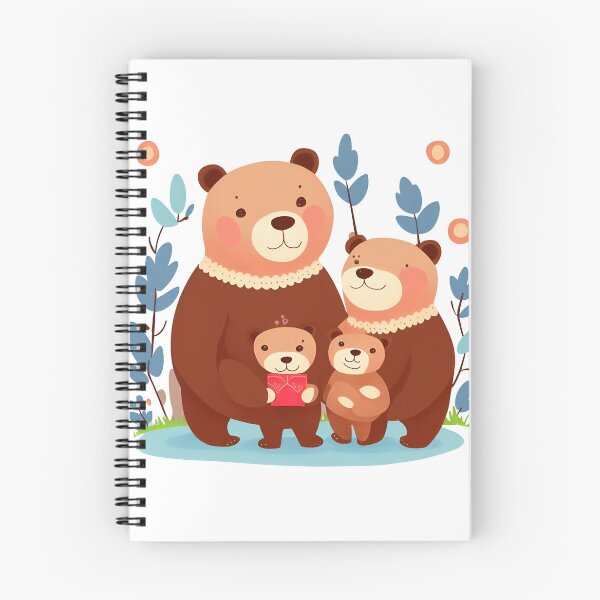 Item preview, Bear Mom and Bear Dad watching over their adorable cubs designed and sold by Grafic Panda.