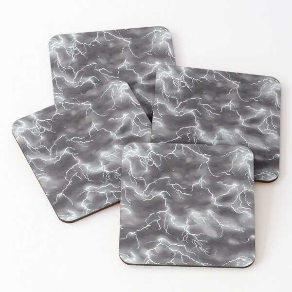 Item preview, Grey and White Lightning Pattern designed and sold by Pattrnz.