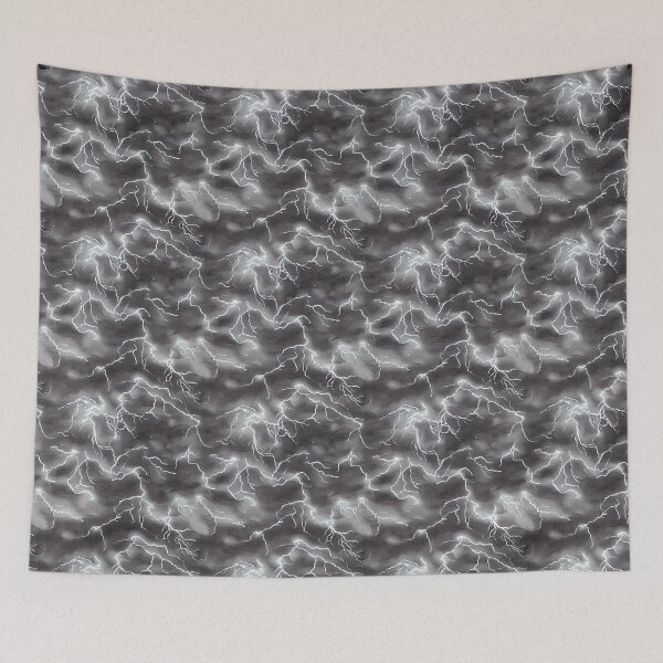 Item preview, Grey and White Lightning Pattern designed and sold by Pattrnz.