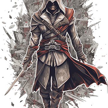 ASSASSINS CREED EZIO AUDITORE Sticker for Sale by digitalbyg Redbubble