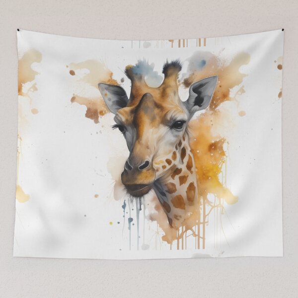 Item preview, Watercolour paint splash giraffe - Perfect gift for animal lovers; Ideal for home decor; animal print artwork designed and sold by erzypher.