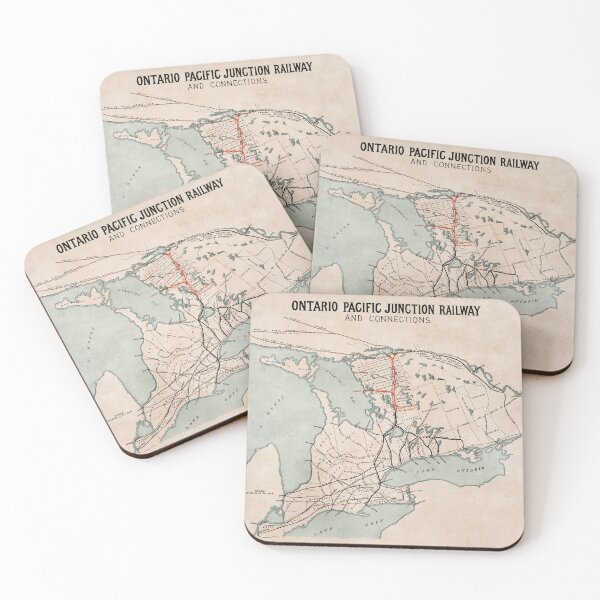 Item preview, Vintage Map - Ontario Pacific Junction Railway and Connections - 1880 designed and sold by Gin  Neko.