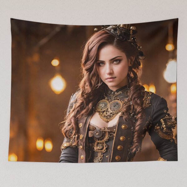 Item preview, Industrial Victorian: Realistic portraits of girls in steampunk outfits designed and sold by ArtCreator2023.