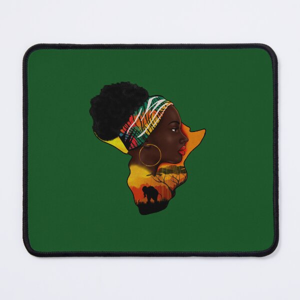 Item preview, African Woman with Africa Map, Safari Style  designed and sold by Logiamerch.