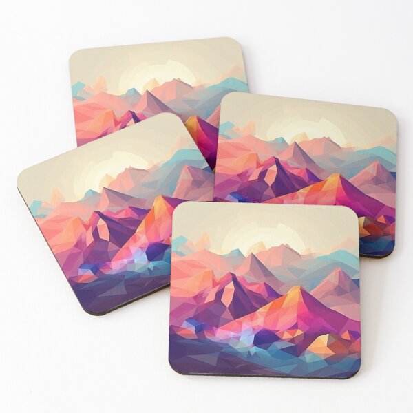 Item preview, Colorful Polygon Mountain Range | Hike Camper Art designed and sold by JFFStore.